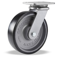 Hamilton Workhorse Swivel Caster with 8" x 2" Duralast XC Polyurethane (70D) on Cast Iron Wheel with 1/2" Sealed Precision Ball Bearings