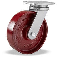 Hamilton Workhorse Swivel Caster with 8" x 2" Metal Wheel with 1/2" Sealed Precision Ball Bearing