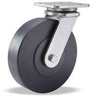 Hamilton Workhorse Swivel Caster with 8" x 2" Nylast High Performance Cast Nylon Wheel with 1/2" Sealed Precision Ball Bearings