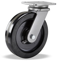 Hamilton Workhorse Swivel Caster with 8" x 2" Plastex Phenolic Wheel with 3/4" Straight Roller Bearing