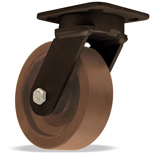 Hamilton WHK Inferno Series S-WHK-6HNY: 6" x 2" High Heat Swivel Caster with Scorcher Wheel - Rated Up to 550° F