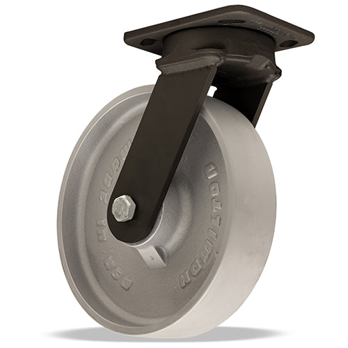 Hamilton WHK Inferno Series 8" Metal Wheel Swivel Caster - High Heat 750° F Rated with Stainless Steel Bearings - S-WHK-8HMB