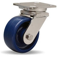 S-WHS-5UYZ Hamilton Stainless Steel Swivel Caster | 5x2" Unilast Solid Polyurethane Wheel | 3/4" Delrin Bearing | Heavy-Duty Industrial Mobility