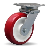 S-WHS-6NFZ Hamilton Stainless Steel Swivel Caster: 6"x2" Poly-Tech Wheel with Delrin Bearing