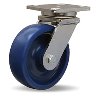 S-WHS-6UYZ Hamilton Stainless Steel Swivel Caster - 6" x 2" Unilast Solid Polyurethane Wheel with 3/4" Delrin Bearing - Top Quality Mobility Solution