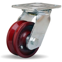 S-WW-4V Hamilton Whirlaway Swivel Caster - 4" V-Grooved Wheel with 5/8" Roller Bearing - Industrial & Commercial Mobility Solution