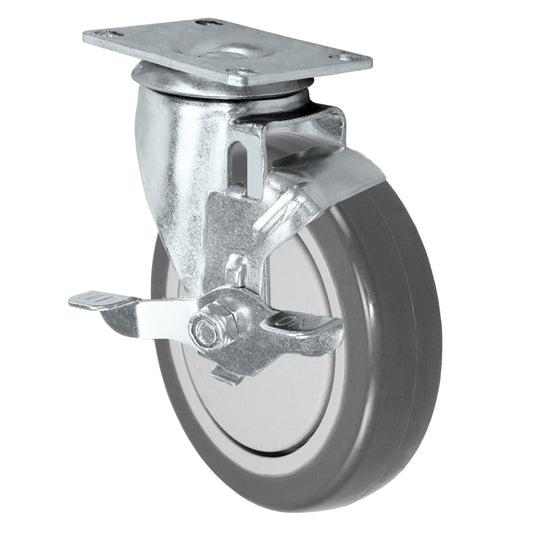 5" Swivel Caster With Brake Replacement for Cambro Ultra Pan Carriers and Service Carts