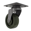 T20P3X31NGF Light/Medium Duty Caster - Stainless Steel Yoke, High Temp Epoxy Resin Green Wheel - Ideal for Industrial Applications