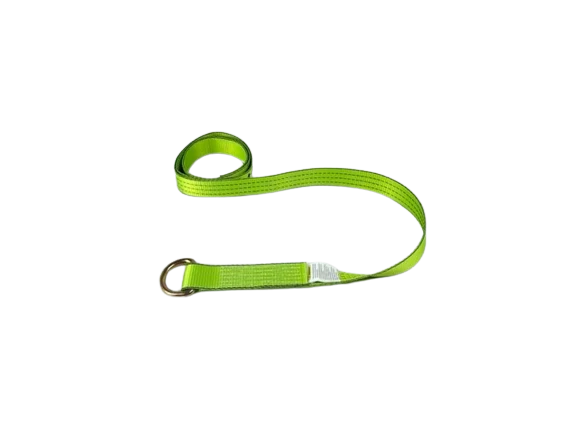 TOW-100-WDR-I Hi-Viz Green TECNIC Webbing Lasso Straps - 2" x 100", 3333lbs Load Capacity - Durable Towing and Securing Solutions