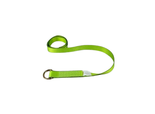 TOW-100-WDR-I Hi-Viz Green TECNIC Webbing Lasso Straps - 2" x 100", 3333lbs Load Capacity - Durable Towing and Securing Solutions