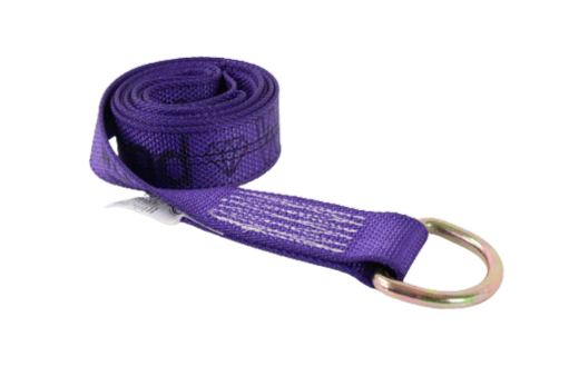 2" x 8' Diamond Weave Lasso Strap with D-Ring TOW-100WDR-DW - High Strength, 3,333 lbs Load Capacity