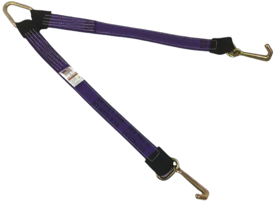 TOW-2X36MINI J BRIDLE-DW - Heavy-Duty 2" x 36" V-Bridle with Mini J-Hooks, 3,333 lbs Load Capacity - Premium Towing Equipment