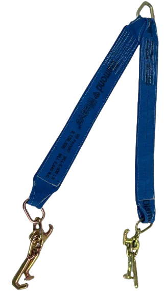 4" x 36" V-Bridle Strap with RTJ Cluster Hooks - 5,400 lbs WLL, Diamond Weave Webbing