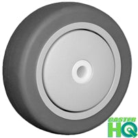 4" X 1-1/4" GRAY THERMO RUBBER (NON MARKING) WHEEL - 250 LBS CAPACITY