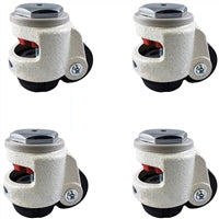 TP-40S - 1.75" Wheel - Stem Retractable Leveling Machine Casters - 4 Pack - 440 lbs Per Set