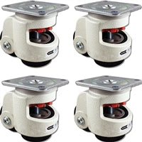 TP-80F 2.5" Wheel Leveling Machine Casters - 4-Pack