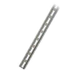 Galvanized E-Track Vertical Rail, 10 Feet Long with 2" Slots, 12 lbs