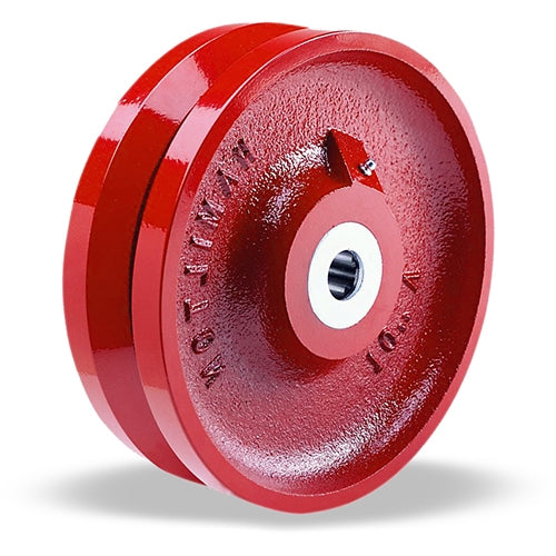 Hamilton V-Grooved Forged Steel Wheel 10" Diameter x 2 1/2" Face x 2 3/4" Hub - 2500 lbs. Load Capacity - 3/4" Precision Tapered Bearing