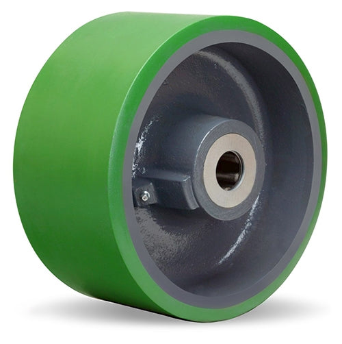 Hamilton W-1050-DT-1-1/4 Duralast Polyurethane Wheel - 10" Dia x 5" Wide, Heavy-Duty Cast Iron with Precision Tapered Roller Bearings