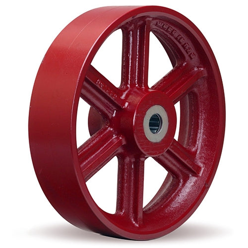 12" x 3" Heavy-Duty Industrial Metal Wheel with 1-1/4" Straight Roller Bearing