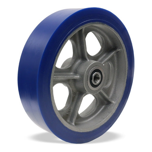 Hamilton Ergo-Glide XT Wheel - 12" Dia, 3" Wide, Polyurethane on Cast Iron, 3800 lbs Capacity, 3/4" Precision Bearings