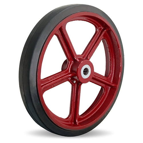 Hamilton Mold-on Rubber on Cast Iron Wheel W-2030-RT-1-1/4 - 20" Diameter, 3" Wide, 4 1/4" Hub with 1 1/4" Precision Tapered Roller Bearing for Industrial Use