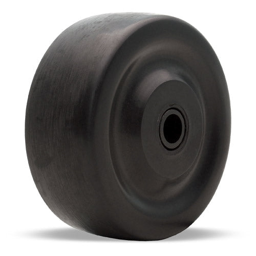 Hamilton Ebonite Hard Rubber Wheel 3x1.25 with 3/8" Oilless Bearing - 210 lbs. Load Capacity