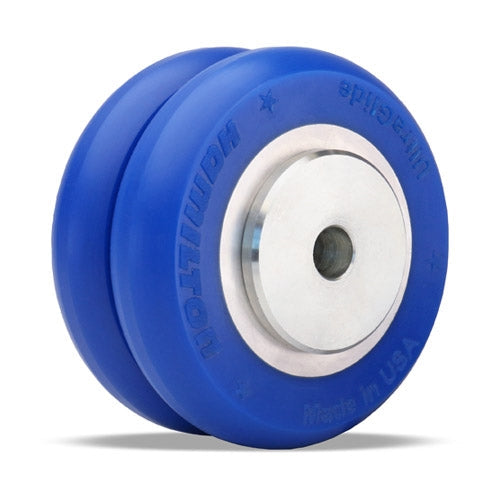 W-3520-SWC85-1/2 Hamilton Twin-Wheel Caster - UltraGlide Polyurethane CrownTread, Sealed Precision Ball Bearing, 3.5" Diameter - Versatile & Durable Mobility Solution