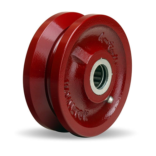 Metal Wheel 4" x 1.5" V-Grooved with 600 lbs. Load Capacity - Hamilton