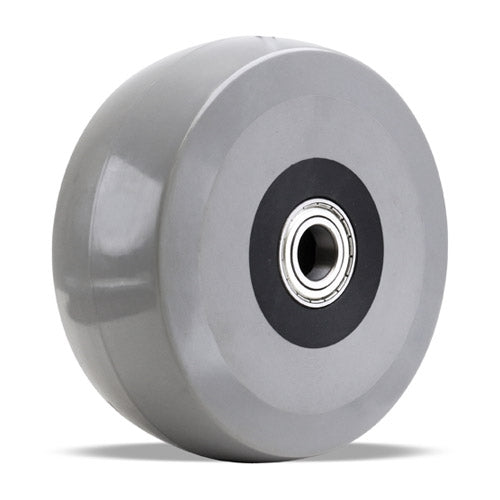 W-820-HDUYB-1/2 Hamilton Heavy Duty Unilast Solid Polyurethane (65D) Wheel - High Durability, Versatile, 8" Diameter, 2" Wide, 2 3/16" Hub Length, 1/2" Sealed Precision Ball Bearing - Ideal for Manufacturing and Warehousing