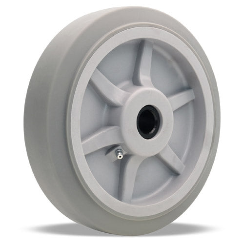 500 lbs. Load Capacity Hamilton Versa-Tech Gray Rubber Wheel 8x2 with 3/4" Delrin Bearing