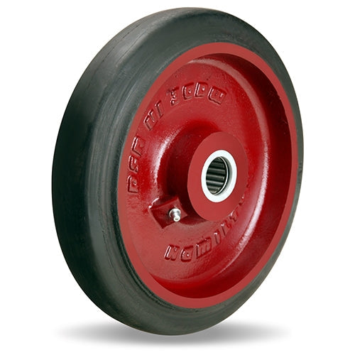 Hamilton W-920-RL-1-3/16 Mold-on Rubber on Cast Iron Wheel - 9x2" with 1 3/16" Bore for Industrial Use