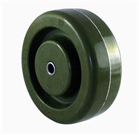 4" x 1 1/2" Heatmaster High Temp Green Epoxy Wheel - 1/2" Bore QuadX Bearings - 500 lbs Capacity