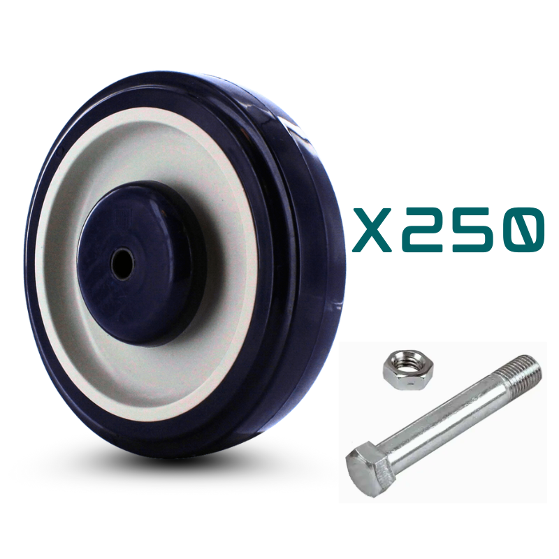 Shopping Cart Replacement Wheels and Axles - 250-Pack