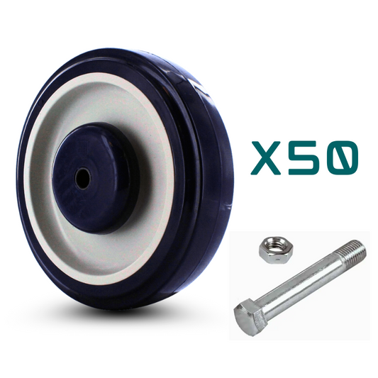 Shopping Cart Replacement Wheels and Axles - 50-Pack