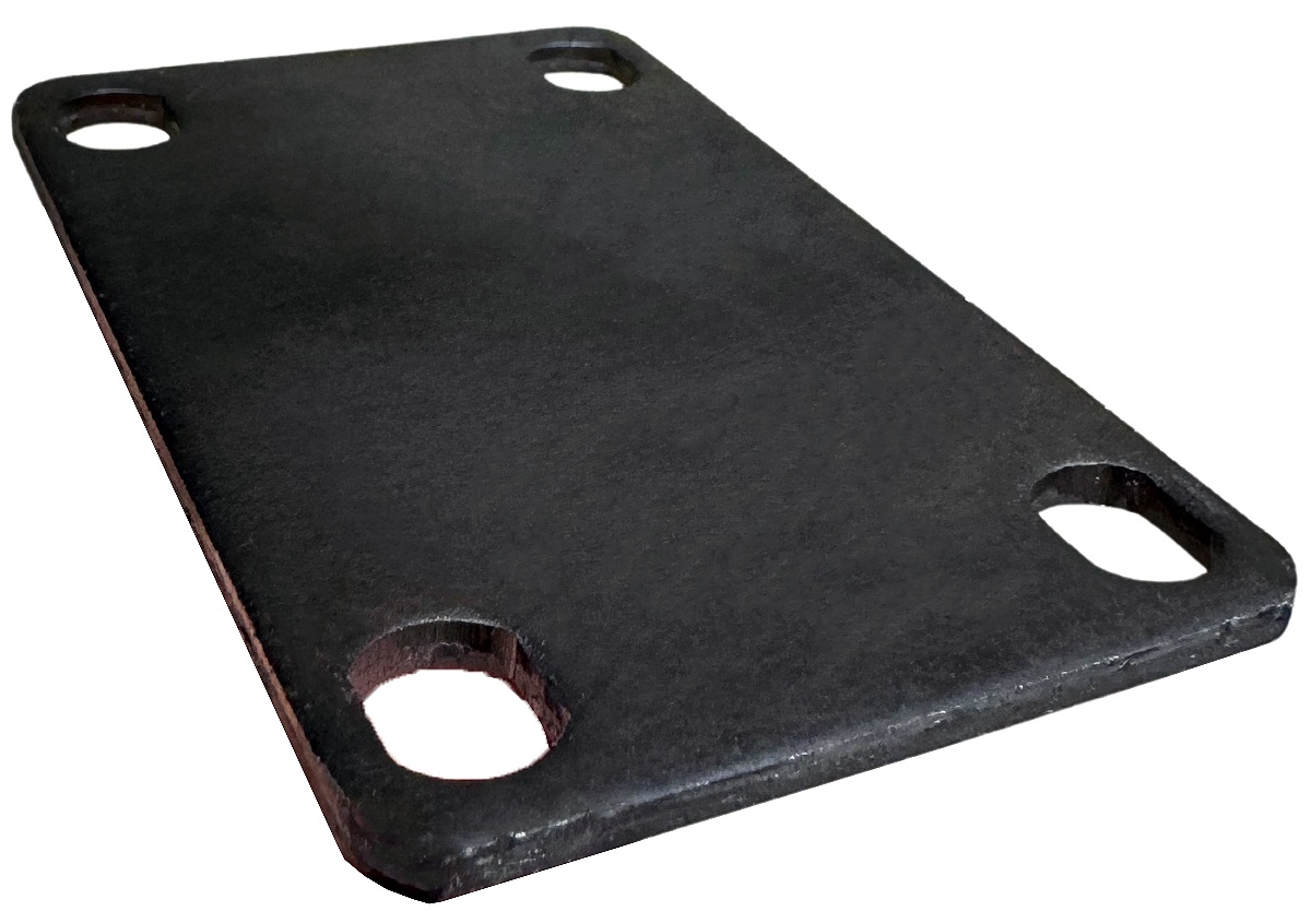 2-3/8" x 3-5/8" Unplated Weld-On Top Plate/Shim for Easy Caster Installation