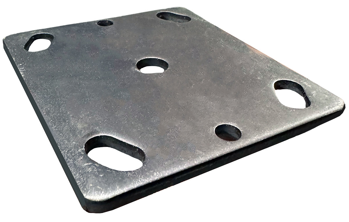 4" x 4-1/2" Unplated Weld-On Top Plate/Shim for Easy Caster Installation