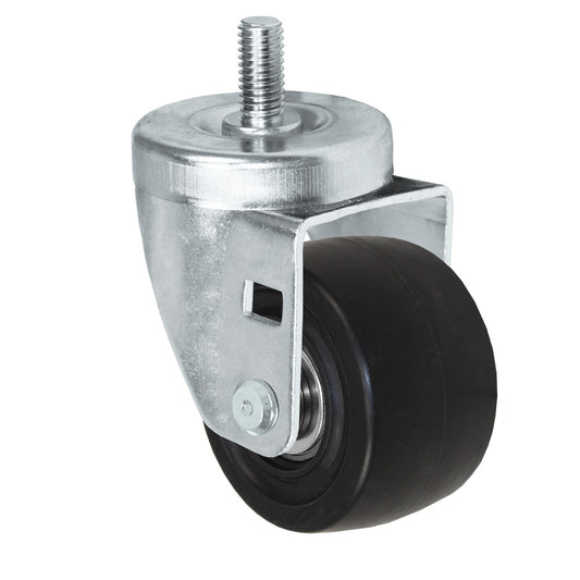 Swivel caster, 3" x 1-13/16" glass-filled nylon wheel, Threaded stem 1/2-13 x 1"