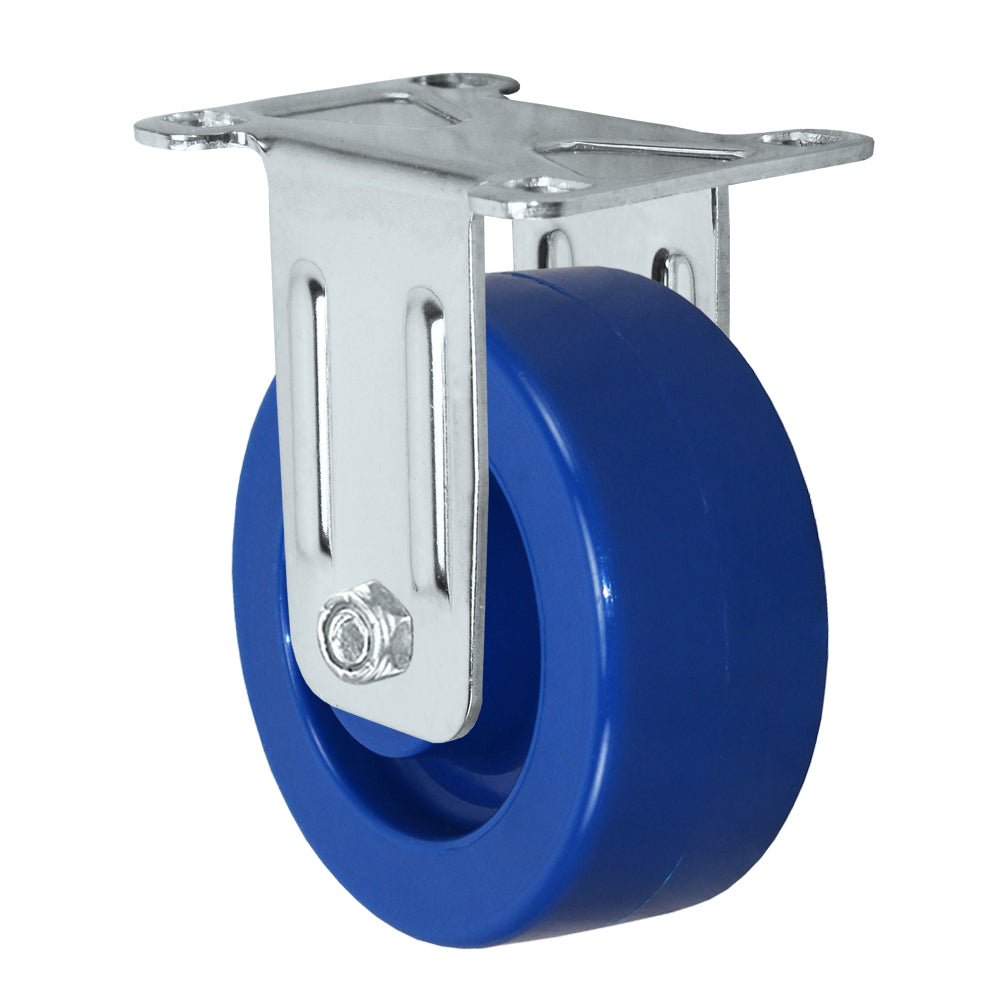Rigid caster, 3" x 1-1/4" solid polyurethane wheel, Plate 2-3/8 x 3-5/8"