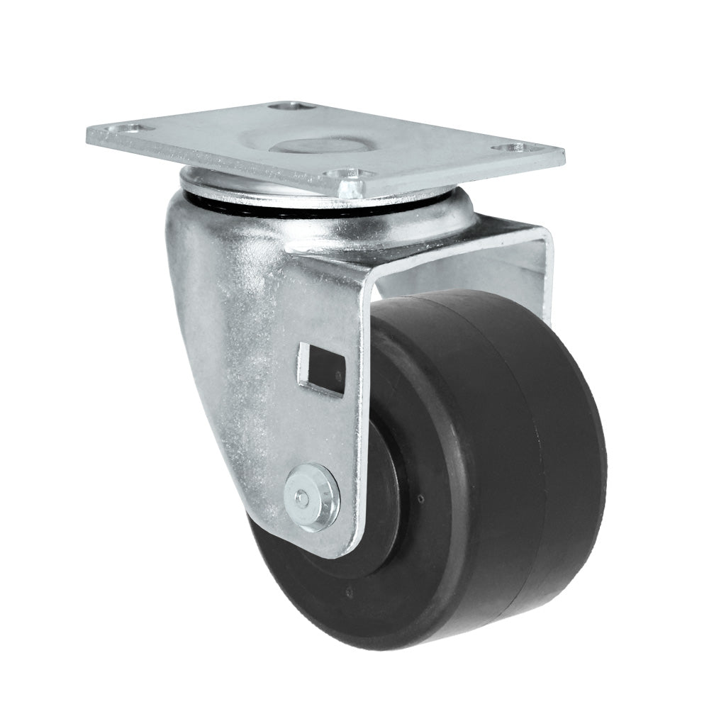 Swivel caster, 3" x 1-13/16" hd polyolefin wheel, Plate 2-3/8 x 3-5/8"