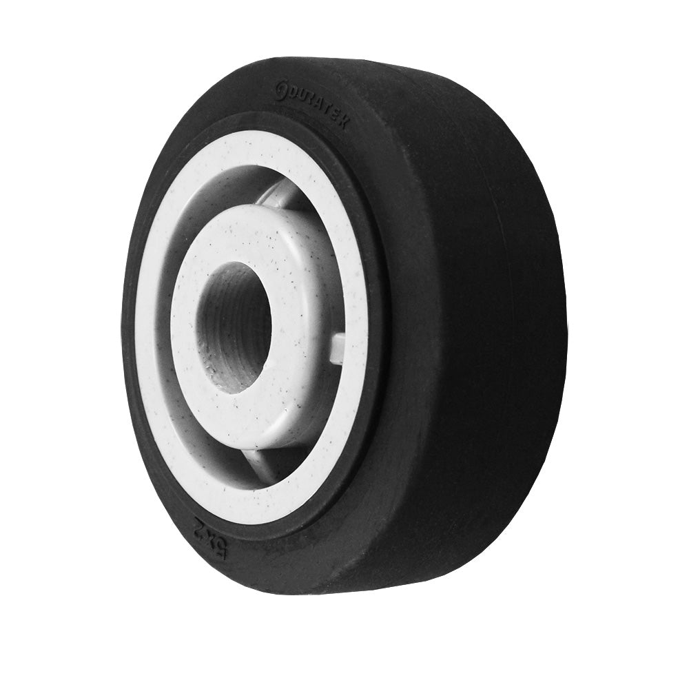 4" x 2" duratek rubber replacement wheel (representative photo)