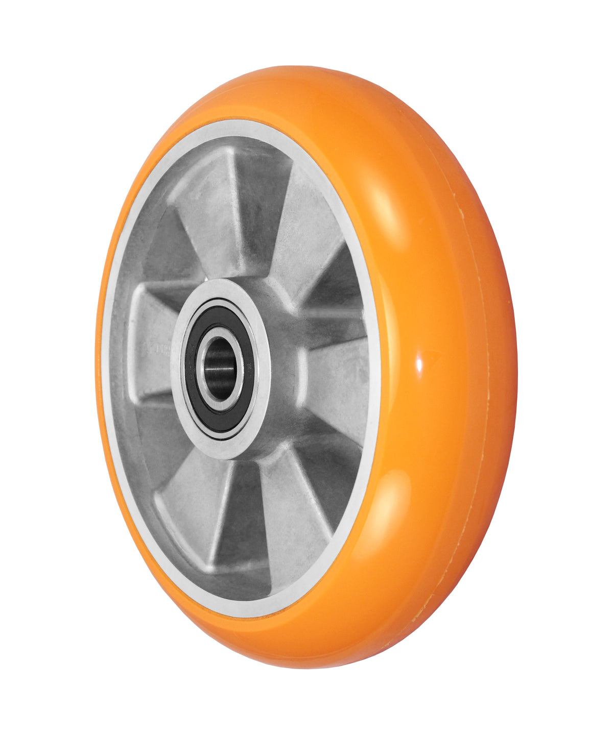 8" x 2" donut polyurethane on aluminum replacement wheel
