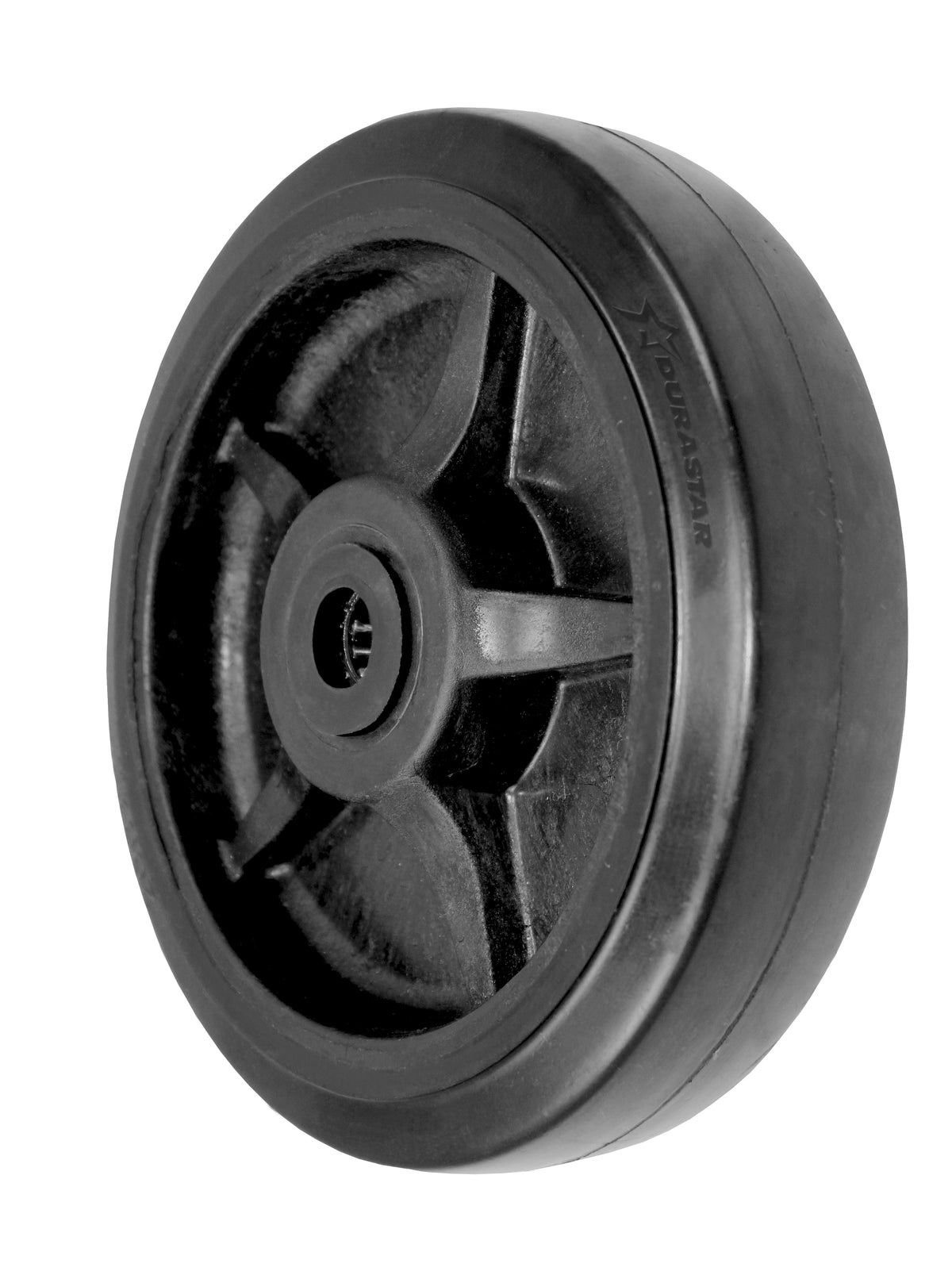 8" x 2" rubber on nylon replacement wheel