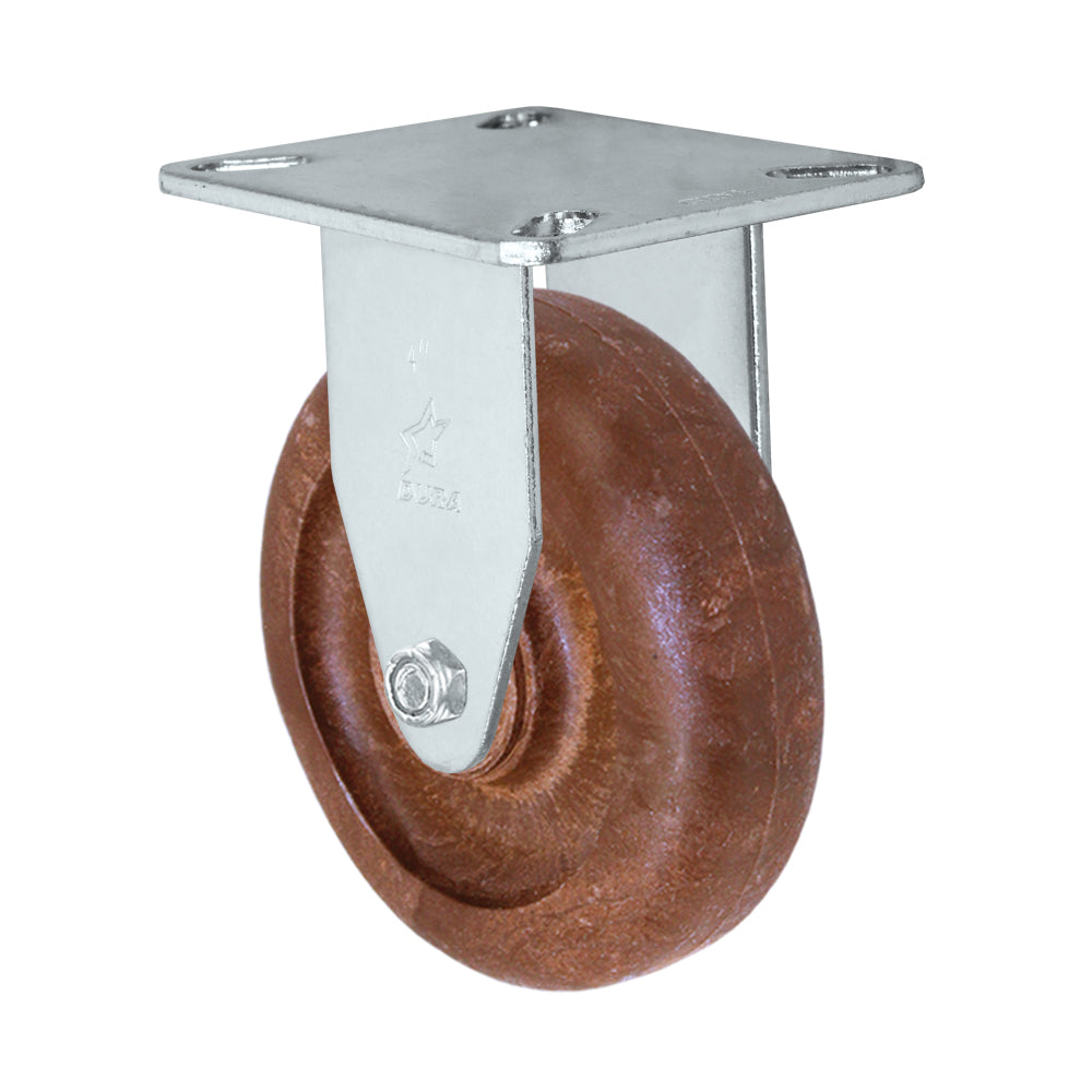 Rigid caster, 4" x 1-1/4" high-temp glass-filled nylon wheel, Plate 2-3/8 x 3-5/8"