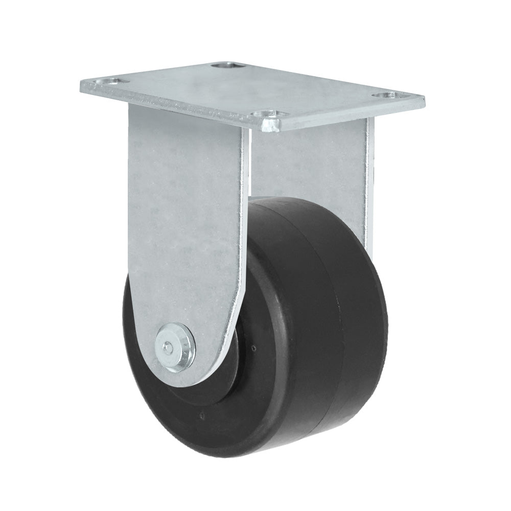 Rigid caster, 3" x 1-13/16" hd polyolefin wheel, Plate 2-3/8 x 3-5/8"