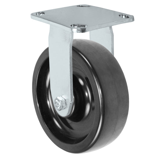 Rigid caster, 4" x 2" high-temp phenolic wheel, Plate 4 x 4-1/2"