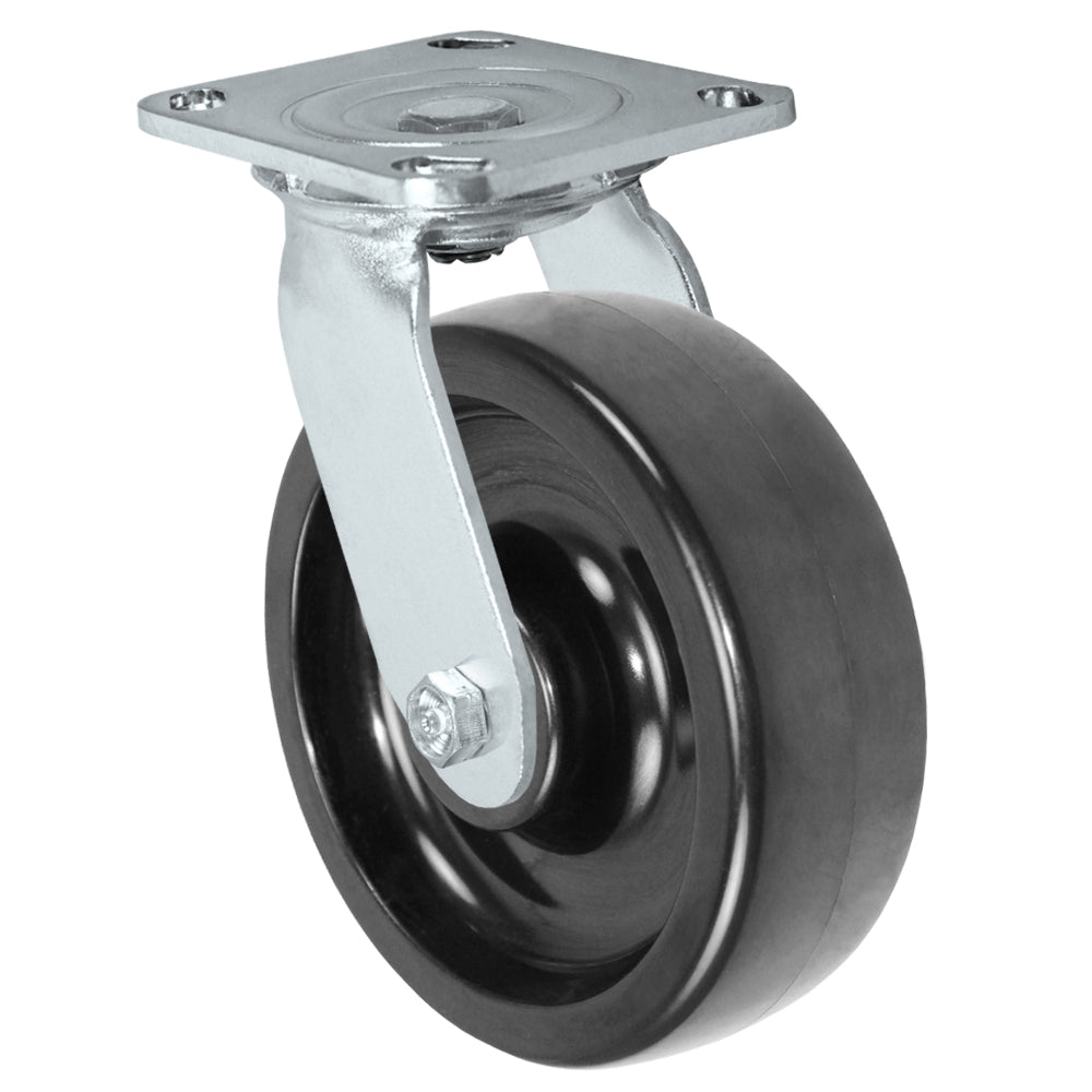 Swivel caster, 4" x 2" high-temp phenolic wheel, Plate 4 x 4-1/2"
