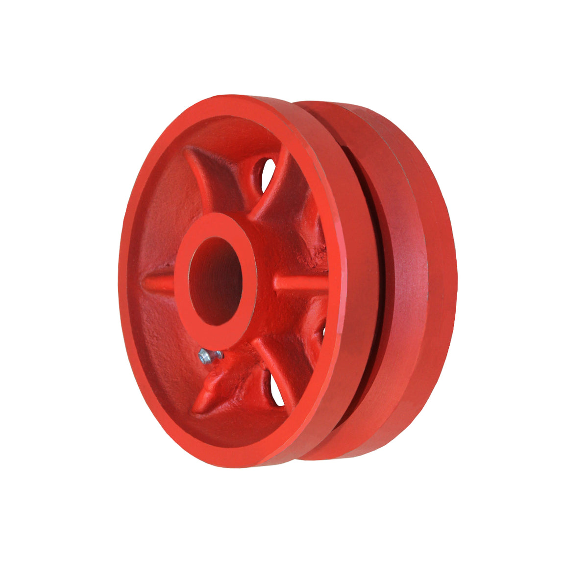 4" x 2" ductile v-groove replacement wheel