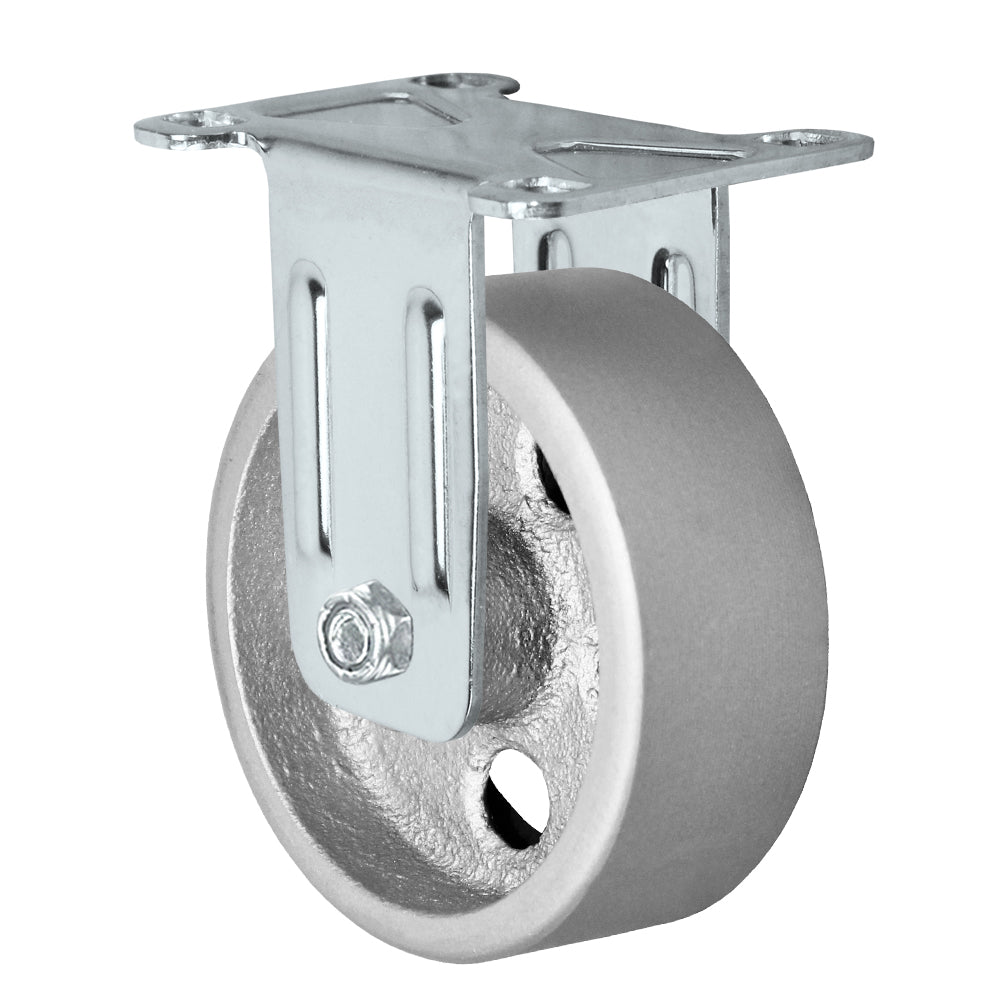 Rigid caster, 3" x 1-1/4" semi-steel wheel, Plate 2-3/8 x 3-5/8"