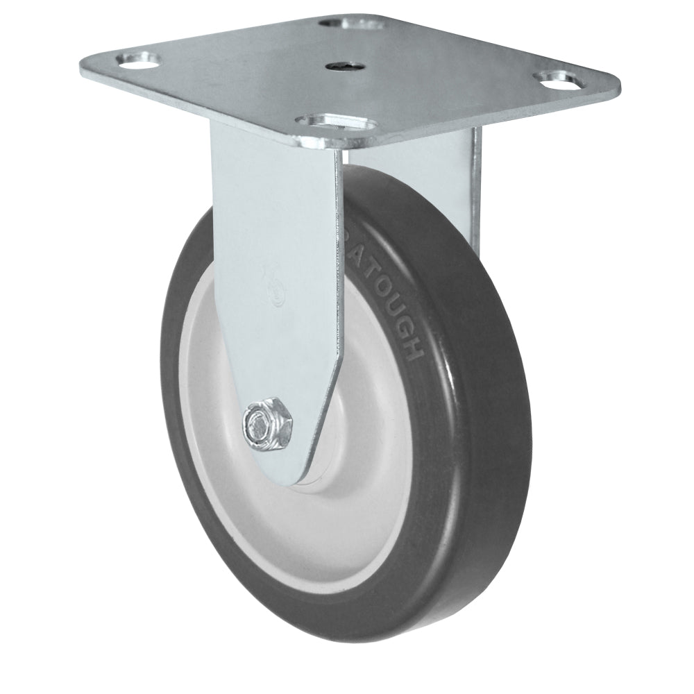 Rigid caster, 3" x 1-1/4" duratough polyurethane wheel, Plate 2-3/8 x 3-5/8"